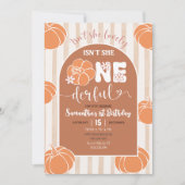 Bruine grillige strepen Pompoen Eervolle Verjaarda Kaart (Voorkant)