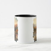Bruine Grizzlybeer Meer Reflectie Mok (Midden)