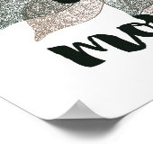 Bruine groene bladeren leven op het moment poster (Hoek)