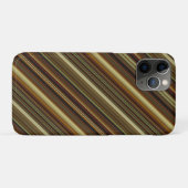 Bruine Groene en Gouden Strepen Case-Mate iPhone Case (Achterkant (horizontaal))