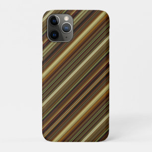 Bruine Groene en Gouden Strepen Case-Mate iPhone Case