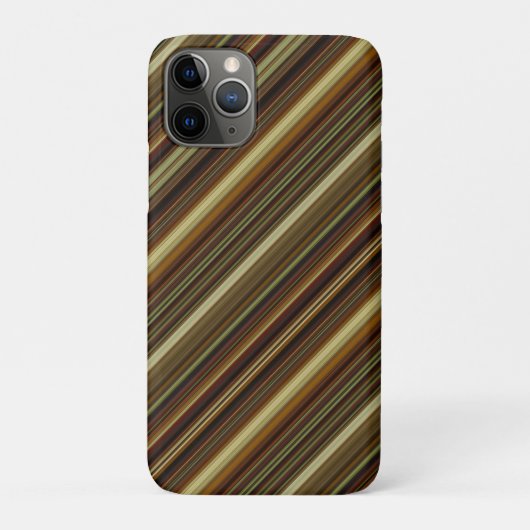 Bruine Groene en Gouden Strepen Case-Mate iPhone Case (Achterkant)