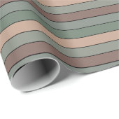 Bruine groene en zwarte strepen op Waterverf papie Cadeaupapier (Rol Hoek)