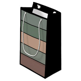 Bruine groene en zwarte strepen op Waterverf papie Klein Cadeauzakje