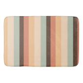 Bruine, groene, gele en oranje strepen badmat (Voorkant)