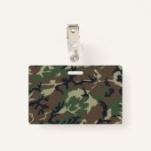 Bruine groene kamouflage badge (Achterkant met clip)