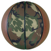 Bruine groene kamouflage basketbal (Verticaal)