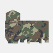 Bruine groene kamouflage bedankdoosjes (Uitgevouwen)