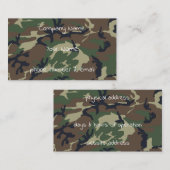 Bruine groene kamouflage visitekaartje (Voorkant / Achterkant)
