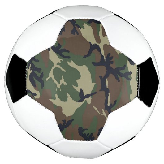 Bruine groene kamouflage voetbal (Gedraaid)