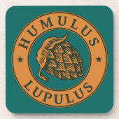 bruine groene kleureninktkunst bier onderzetter (Voorkant)