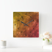 Bruine groene marmer, regenboogkunst vierkante klok (Huis)