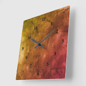 Bruine groene marmer, regenboogkunst vierkante klok (Hoek)