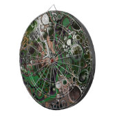Bruine, groene, zwarte en witte Natuur Dartbord (Voorkant Rechts)