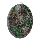 Bruine, groene, zwarte en witte Natuur Dartbord (Voorkant Links)