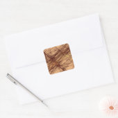 Bruine Grunge Abstracte Fractal Square Sticker (Envelop)