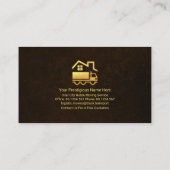 Bruine Grunge Gold Moving Boxes Visitekaartje (Achterkant)