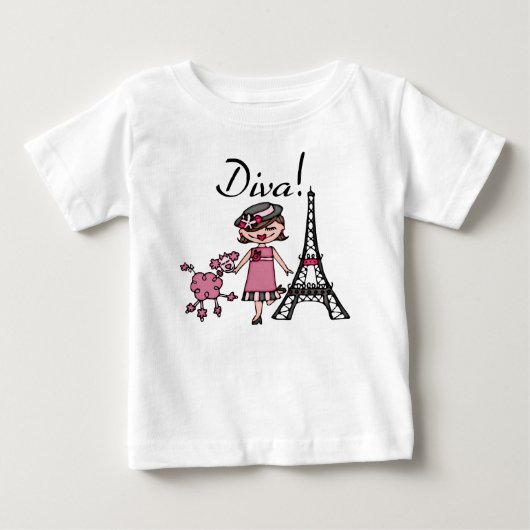 Bruine haar diva baby tutu bodysuit (Voorkant)