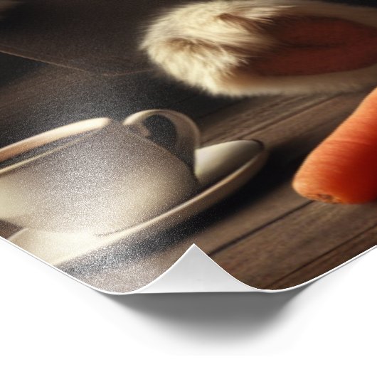 Bruine haas gemakkelijk afgeleid door boeken! Post Foto Afdruk (Hoek)