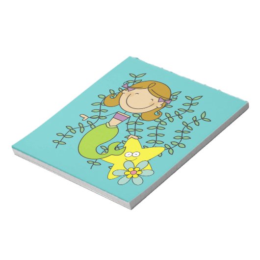 Bruine Haired Meermin Notitieblok (Linkerzijde)