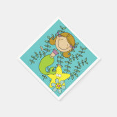 Bruine Haired Meermin Servetten (Hoek)