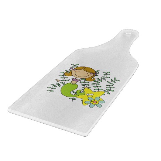 Bruine Haired Meermin Snijplank (Hoek)