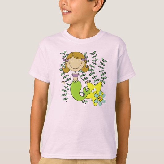 Bruine Haired Meermin T-shirt (Voorkant)