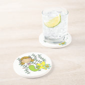 Bruine Haired Meermin Zandsteen Onderzetter (Zijkant)