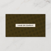 bruine halftone QR-code Visitekaartje (Achterkant)