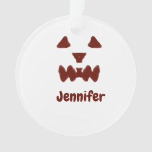 Bruine Halloween enge gezicht herfst toevoegen naa Ornament