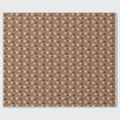 Bruine Halloween verschillende patronen Cadeaupapier (Vlak)