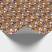 Bruine Halloween verschillende patronen Cadeaupapier (Hoek)