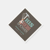 Bruine hamer gardeerklopper handig koppel cadeau servet (Hoek)