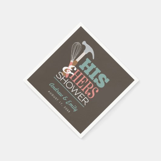 Bruine hamer gardeerklopper handig koppel cadeaufe servet (Hoek)