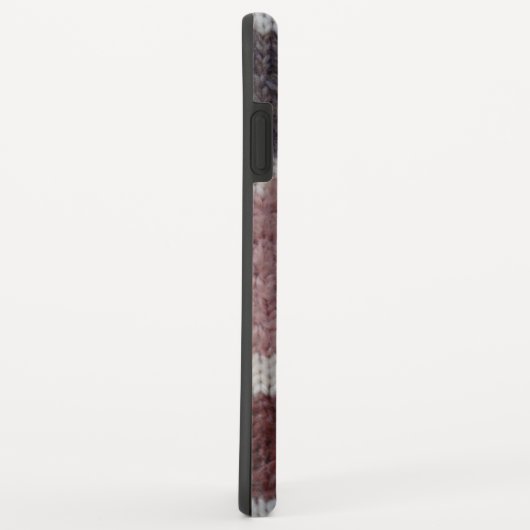 Bruine hand gebreide strepen armoedig chic  Case-Mate iPhone case (Achterkant/rechts)