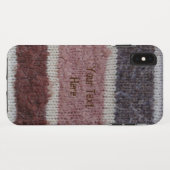 Bruine hand gebreide strepen armoedig chic  Case-Mate iPhone case (Achterkant (horizontaal))