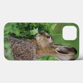 Bruine haren, Lepus europaeus, jong eten, Case-Mate iPhone Case (Achterkant (horizontaal))