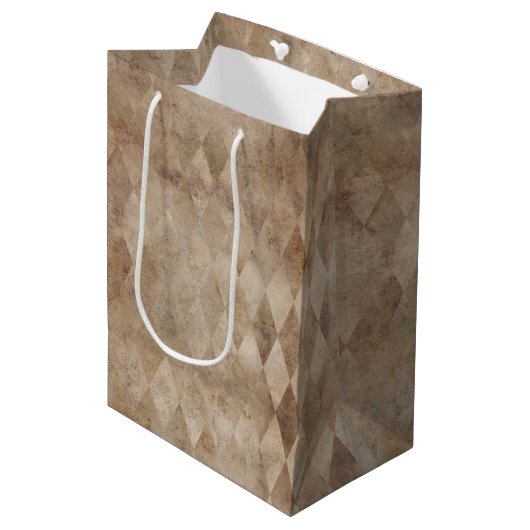 Bruine Harlequin, verhit Medium Cadeauzakje (Voorkant Gekanteld)