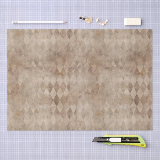 Bruine Harlequin, verhit Tissuepapier (Craft)