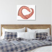 Bruine hartdraak op wit canvas afdruk (Insitu (Slaapkamer))
