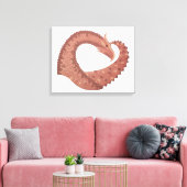 Bruine hartdraak op wit canvas afdruk (Insitu (Woonkamer))