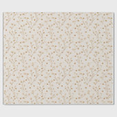 Bruine Harten Blush Bloem Cadeaupapier (Vlak)
