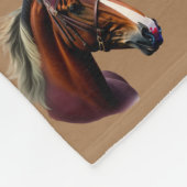 Bruine hengsten fleece deken (Hoek)