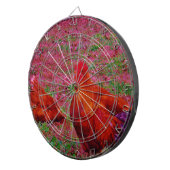 Bruine hennen in de Paarse gras Dartbord (Voorkant Rechts)