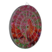 Bruine hennen in de Paarse gras Dartbord (Voorkant Links)