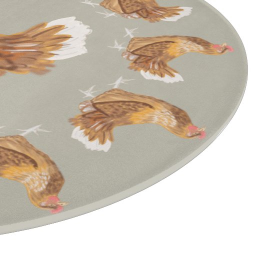 Bruine hennen snijplank (Hoek)