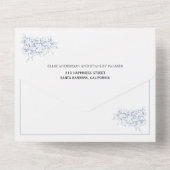 bruine heraldische bruine bruiloft all in one uitnodiging (Achterkant)