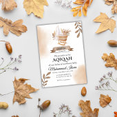 Bruine herfst bladeren kinderwagen baby jongen Aqi Kaart