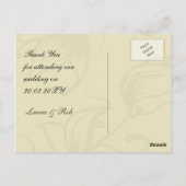 bruine herfst bruiloft Bedankt Briefkaart (Achterkant)