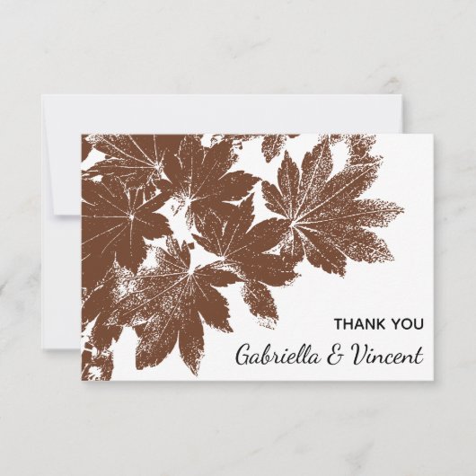 Bruine Herfst elastische ridder Notitiekaartje (Voorkant)